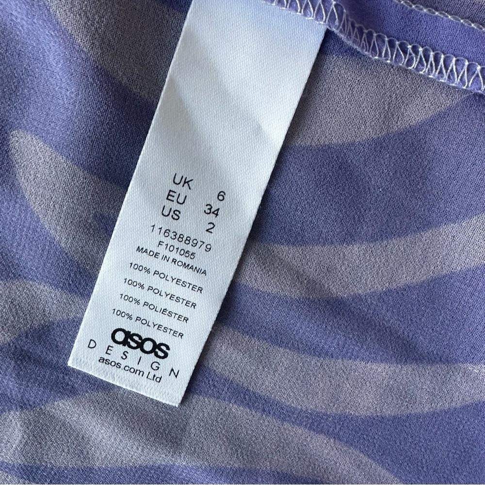 ASOS x MILLIE Retro Lavender Swirl sheer Blouse - Picture 10 of 14